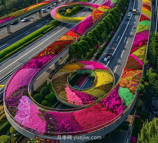 杭州高架月季美到難以置信，是AI所為？(圖1)